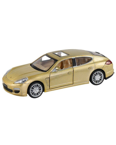 Машина "АВТОПАНОРАМА" Porsche Panamera S, золотой, 1/32, свет, звук, инерция, в/к 17,5*13,5*9 см