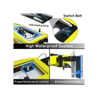 Радиоуправляемый катамаран Volantex RC ATOMIC 700 красный Brushless 2.4G LiPo RTR