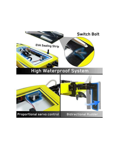 Радиоуправляемый катамаран Volantex RC ATOMIC 700 красный Brushless 2.4G LiPo RTR