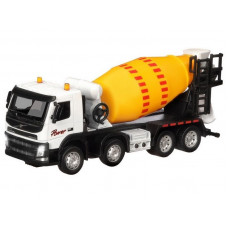 Машина "АВТОПАНОРАМА" Volvo бетономешалка, белый, 1/50, свет, звук, в/к 28*14*10 см