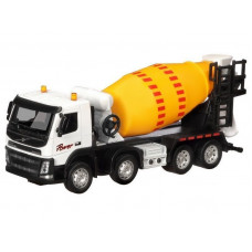 Машина "АВТОПАНОРАМА" Volvo бетономешалка, белый, 1/50, свет, звук, в/к 28*14*10 см