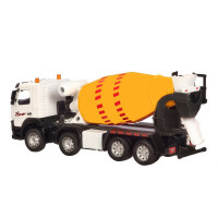 Машина "АВТОПАНОРАМА" Volvo бетономешалка, белый, 1/50, свет, звук, в/к 28*14*10 см