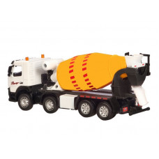 Машина "АВТОПАНОРАМА" Volvo бетономешалка, белый, 1/50, свет, звук, в/к 28*14*10 см