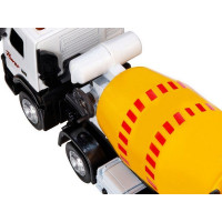 Машина "АВТОПАНОРАМА" Volvo бетономешалка, белый, 1/50, свет, звук, в/к 28*14*10 см