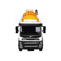 Машина "АВТОПАНОРАМА" Volvo бетономешалка, белый, 1/50, свет, звук, в/к 28*14*10 см