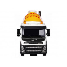 Машина "АВТОПАНОРАМА" Volvo бетономешалка, белый, 1/50, свет, звук, в/к 28*14*10 см