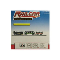 Железная дорога HQ 350 деталей, с локомотивом на батарейках, вагоны черный и черный