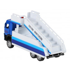 Машина "АВТОПАНОРАМА" VOLVO FM "Пассажирский трап", синий, 1/72, инерция, в/к 17,5*13*6,5 см