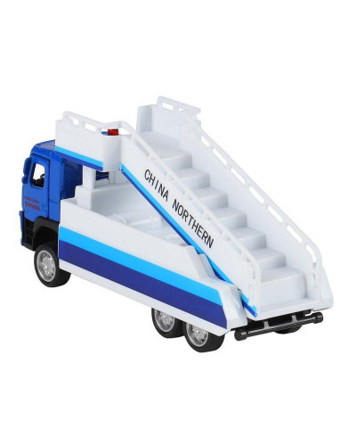 Машина "АВТОПАНОРАМА" VOLVO FM "Пассажирский трап", синий, 1/72, инерция, в/к 17,5*13*6,5 см