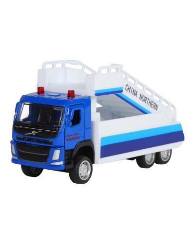 Машина "АВТОПАНОРАМА" VOLVO FM "Пассажирский трап", синий, 1/72, инерция, в/к 17,5*13*6,5 см