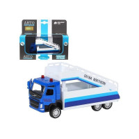 Машина "АВТОПАНОРАМА" VOLVO FM "Пассажирский трап", синий, 1/72, инерция, в/к 17,5*13*6,5 см