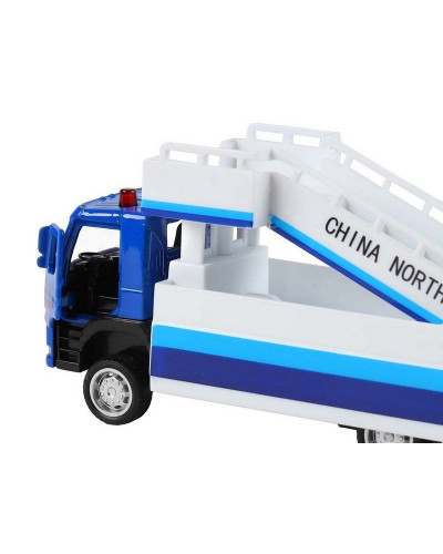 Машина "АВТОПАНОРАМА" VOLVO FM "Пассажирский трап", синий, 1/72, инерция, в/к 17,5*13*6,5 см