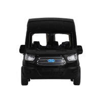 Машина "АВТОПАНОРАМА" Ford Transit, черный, 1/52, инерция, откр. двери, в/к 17,5*12,5*6,5 см