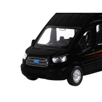 Машина "АВТОПАНОРАМА" Ford Transit, черный, 1/52, инерция, откр. двери, в/к 17,5*12,5*6,5 см