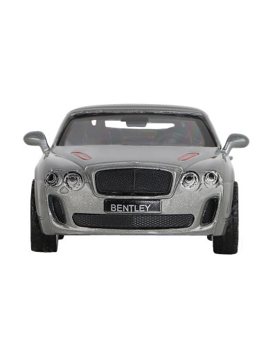 Машина "АВТОПАНОРАМА" Bentley Supersport ISR серый, 1/43, инерция, в/к 17,5*12,5*6,5 см