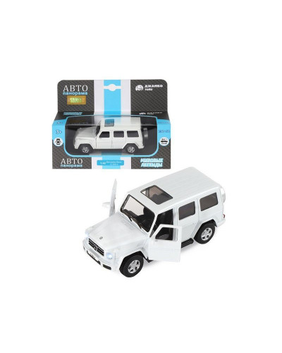 Машина "АВТОПАНОРАМА" Mercedes-Benz G350d, белый, 1/42, инерция, в/к 17,5*12,5*6,5 см
