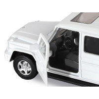 Машина "АВТОПАНОРАМА" Mercedes-Benz G350d, белый, 1/42, инерция, в/к 17,5*12,5*6,5 см