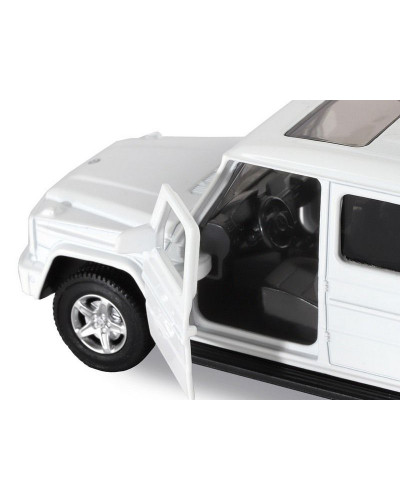 Машина "АВТОПАНОРАМА" Mercedes-Benz G350d, белый, 1/42, инерция, в/к 17,5*12,5*6,5 см
