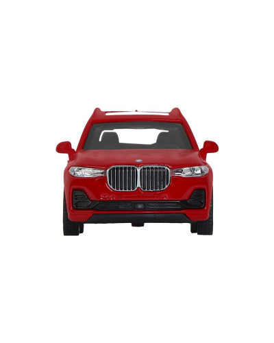 Машина "АВТОПАНОРАМА" BMW X7, 1/44, красный металлик, откр. двери, в/к 17,5*12,5*6,5 см