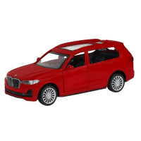 Машина "АВТОПАНОРАМА" BMW X7, 1/44, красный металлик, откр. двери, в/к 17,5*12,5*6,5 см