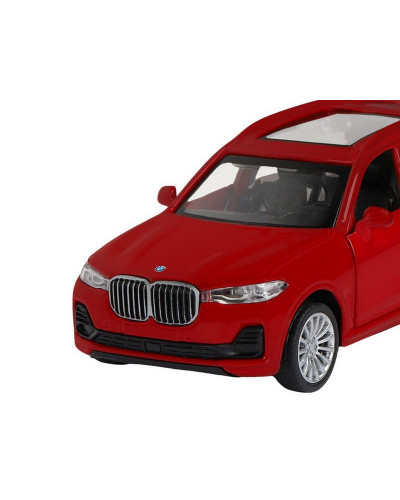 Машина "АВТОПАНОРАМА" BMW X7, 1/44, красный металлик, откр. двери, в/к 17,5*12,5*6,5 см