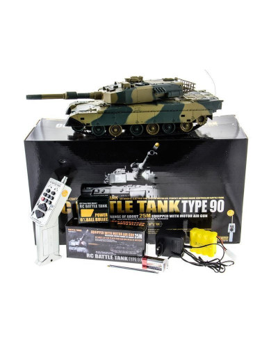 Р/У танк Heng Long 1/24 TYPE 90, стреляет шариками, RTR