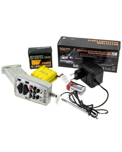 Р/У танк Heng Long 1/24 TYPE 90, стреляет шариками, RTR