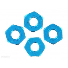 Гайка колесная шестигранная, анодированная в голубой цвет, 4шт.