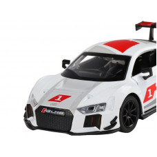 Машина "АВТОПАНОРАМА" AUDI R8, белый перламутр, 1/32, свет, звук, инерция, в/к 17,5*13,5*9 см