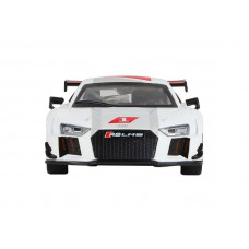 Машина "АВТОПАНОРАМА" AUDI R8, белый перламутр, 1/32, свет, звук, инерция, в/к 17,5*13,5*9 см