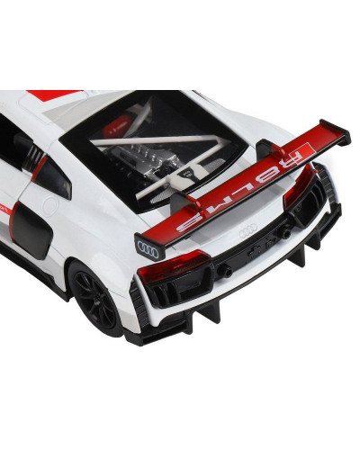 Машина "АВТОПАНОРАМА" AUDI R8, белый перламутр, 1/32, свет, звук, инерция, в/к 17,5*13,5*9 см