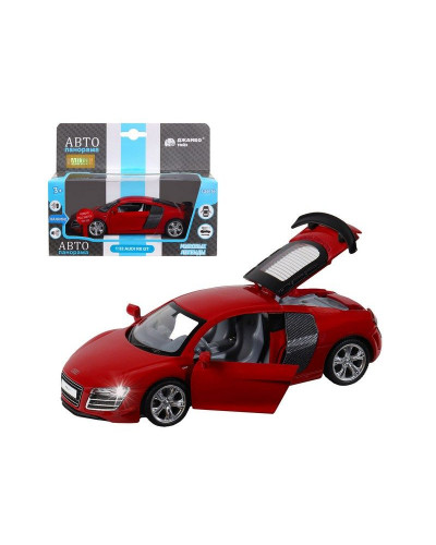 Машина "АВТОПАНОРАМА" Audi R8 GT, красный, 1/32, свет, звук, инерция, в/к 17,5*13,5*9 см
