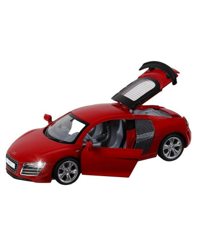 Машина "АВТОПАНОРАМА" Audi R8 GT, красный, 1/32, свет, звук, инерция, в/к 17,5*13,5*9 см