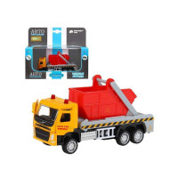 Машина "АВТОПАНОРАМА" VOLVO FM "Мусоровоз", желтый-красный, 1/72, инерция, в/к 17,5*13*6,5 см