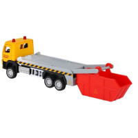 Машина "АВТОПАНОРАМА" VOLVO FM "Мусоровоз", желтый-красный, 1/72, инерция, в/к 17,5*13*6,5 см