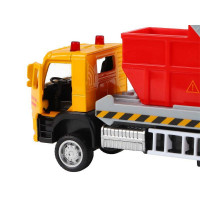 Машина "АВТОПАНОРАМА" VOLVO FM "Мусоровоз", желтый-красный, 1/72, инерция, в/к 17,5*13*6,5 см