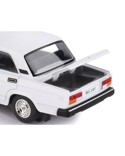 Машина "АВТОПАНОРАМА" ВАЗ 2107, 1/24, белый, инерция, в/к 24,5*12,5*10,5 см