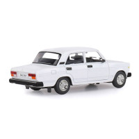 Машина "АВТОПАНОРАМА" ВАЗ 2107, 1/24, белый, инерция, в/к 24,5*12,5*10,5 см