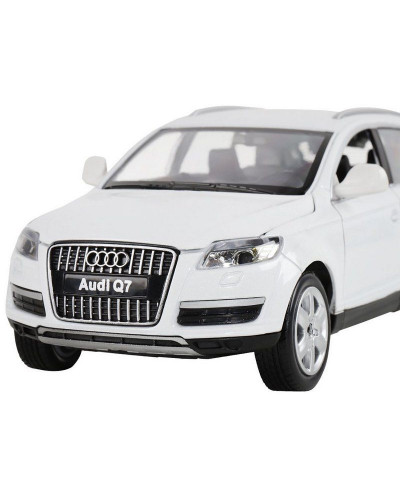 Машина "АВТОПАНОРАМА" Audi Q7, белый, 1/24, свет, звук, в/к 24,5*12,5*10,5 см