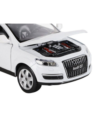 Машина "АВТОПАНОРАМА" Audi Q7, белый, 1/24, свет, звук, в/к 24,5*12,5*10,5 см