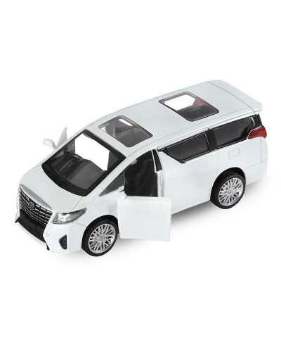 Машина "АВТОПАНОРАМА" Toyota Alphard, белый, 1/43, инерция, откр. двери, в/к 17,5*12,5*6,5 см