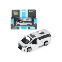 Машина "АВТОПАНОРАМА" Toyota Alphard, белый, 1/43, инерция, откр. двери, в/к 17,5*12,5*6,5 см