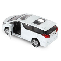 Машина "АВТОПАНОРАМА" Toyota Alphard, белый, 1/43, инерция, откр. двери, в/к 17,5*12,5*6,5 см