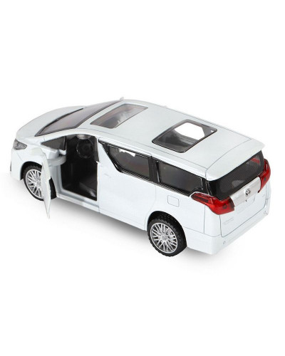 Машина "АВТОПАНОРАМА" Toyota Alphard, белый, 1/43, инерция, откр. двери, в/к 17,5*12,5*6,5 см