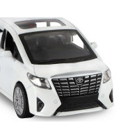 Машина "АВТОПАНОРАМА" Toyota Alphard, белый, 1/43, инерция, откр. двери, в/к 17,5*12,5*6,5 см