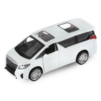 Машина "АВТОПАНОРАМА" Toyota Alphard, белый, 1/43, инерция, откр. двери, в/к 17,5*12,5*6,5 см
