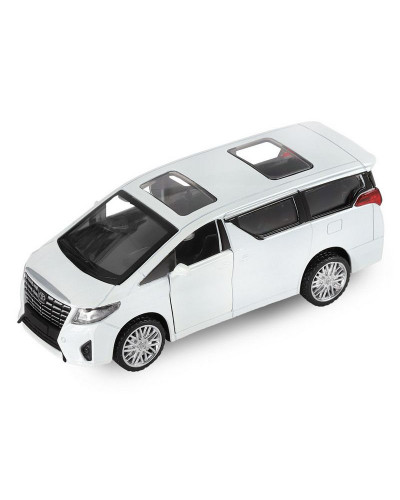 Машина "АВТОПАНОРАМА" Toyota Alphard, белый, 1/43, инерция, откр. двери, в/к 17,5*12,5*6,5 см