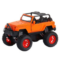 Машина "АВТОПАНОРАМА" "Внедорожник", оранжевый, 1/32, свет, звук, инерция, в/к 19*10*12,5 см