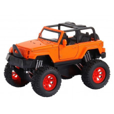 Машина "АВТОПАНОРАМА" "Внедорожник", оранжевый, 1/32, свет, звук, инерция, в/к 19*10*12,5 см