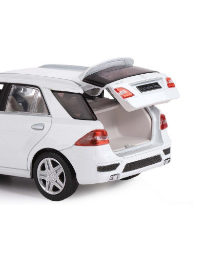 Машина "АВТОПАНОРАМА" Mercedes-Benz ML63 AMG, белый, 1/32, свет, звук, инерция, в/к 17,5*13,5*9 см